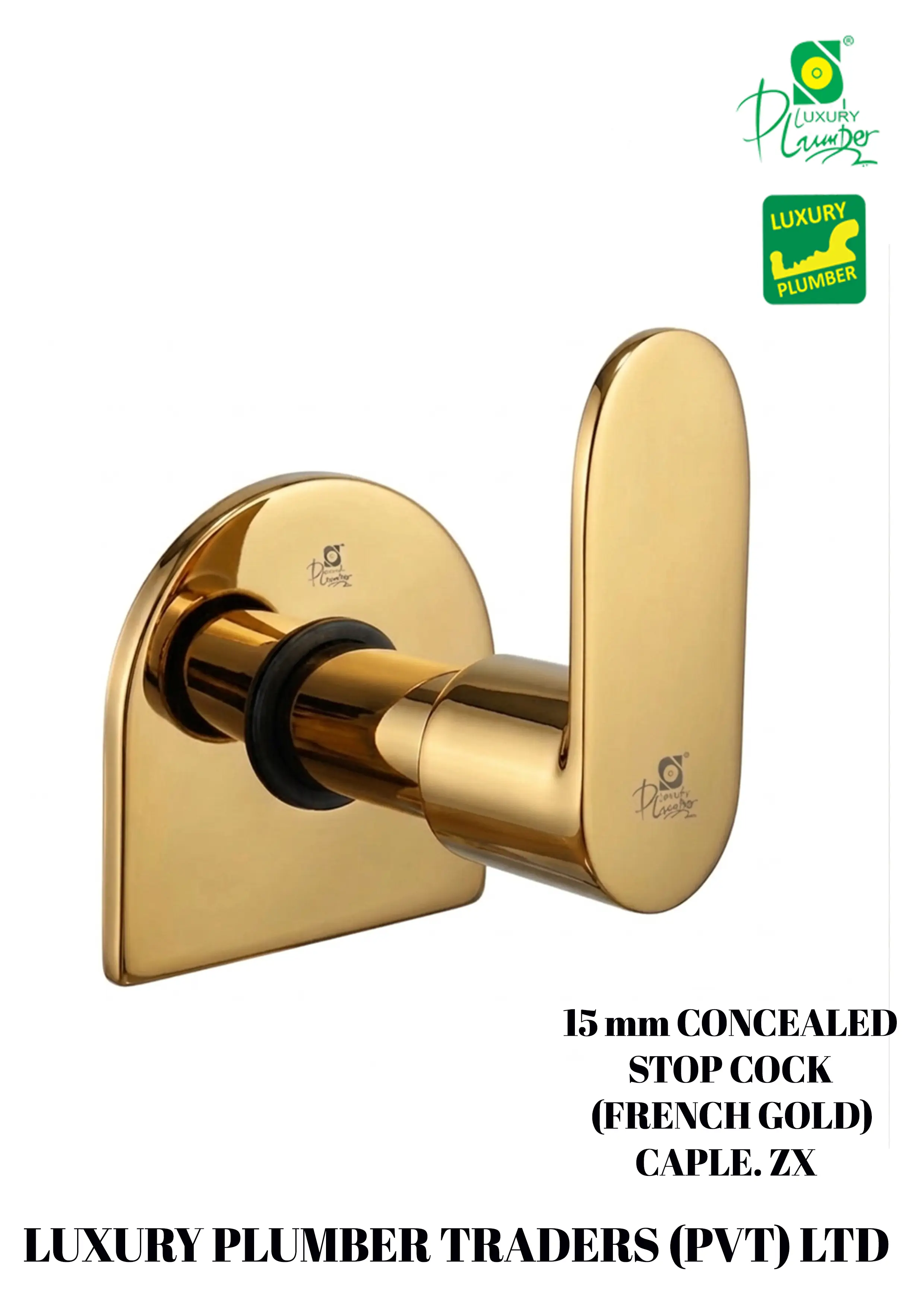 15 mm CONCEALED COCK GOLD